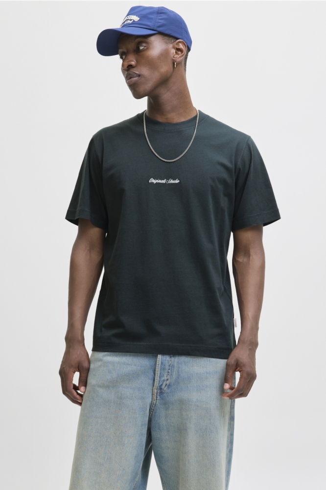 JORNORREBRO EMB TEE SS CREW NECK NO 12282892 FOREST RIVER